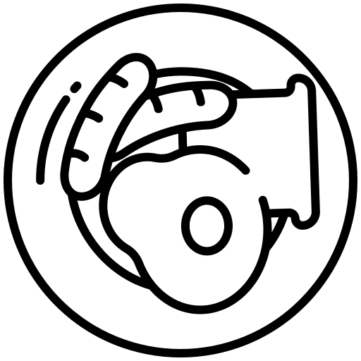 Breakfast lunch meal bacon icon Breakfast lunch meal bacon icon