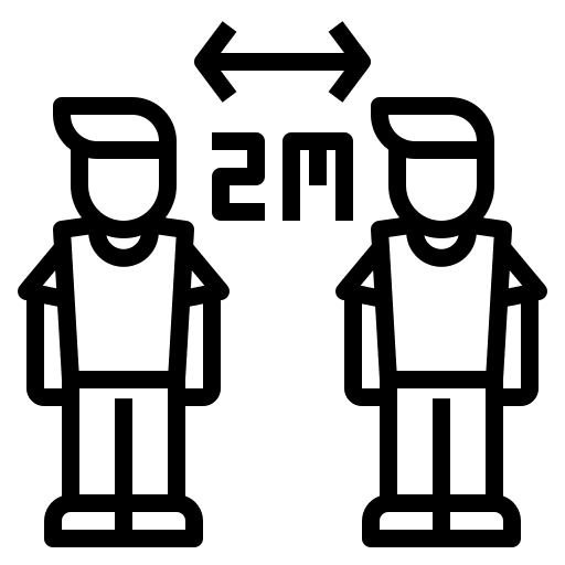 Social distancing healthcare and medical social distancing social icon