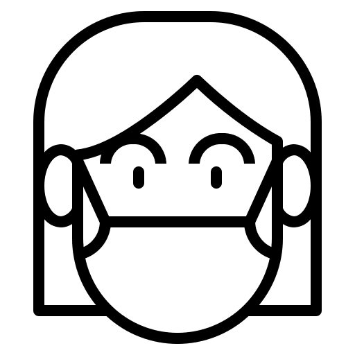Female healthcare and medical distance female icon Female healthcare and medical distance female icon