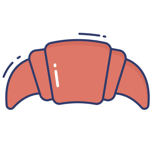 Croissant bakery bread food and restaurant icon