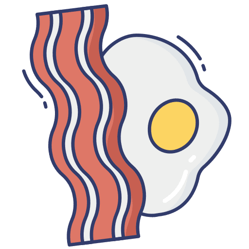 Egg meat food and restaurant egg icon