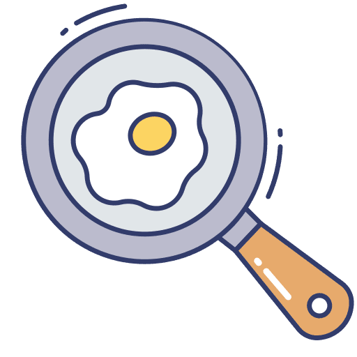 Fried egg food and restaurant fried egg yolk icon