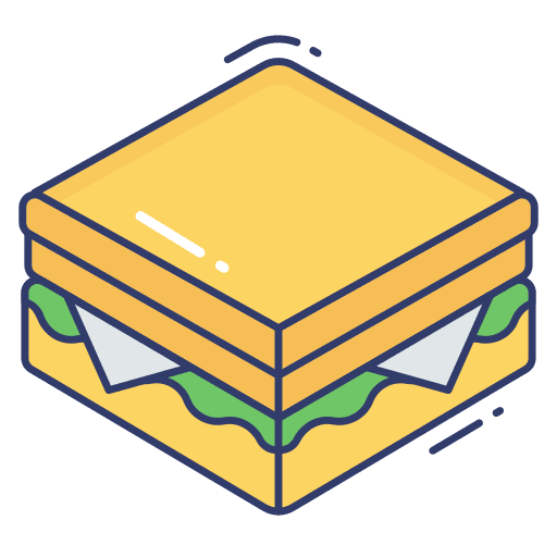 Sandwich meal food and restaurant junk food icon