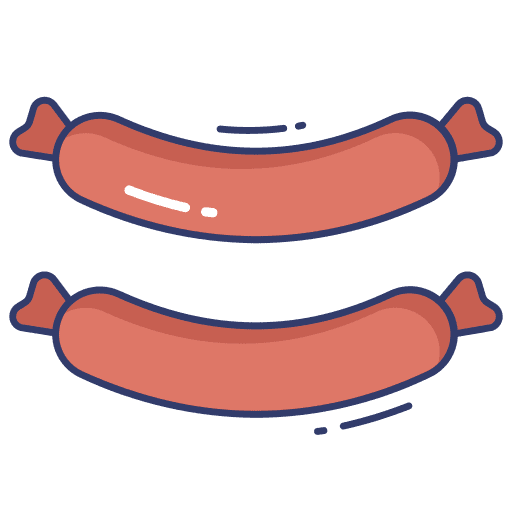 Sausages sausages food and restaurant junk food icon