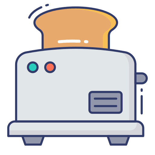 Toaster electronics machine bread icon