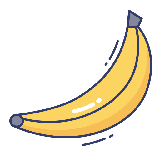 Banana healthy food food and restaurant fruit icon