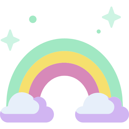 Rainbow meteorology nature cloud icon