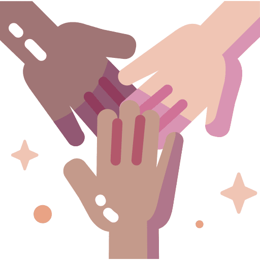 Hands hands collaboration team work icon