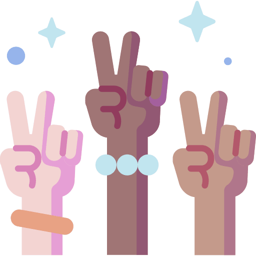 Peace equality peace vindication icon