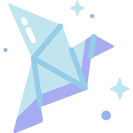 Origami handmade bird free time icon
