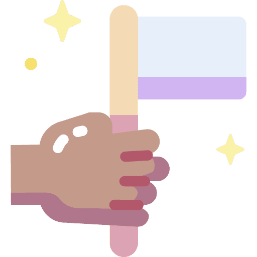 Peace nation flag hand icon