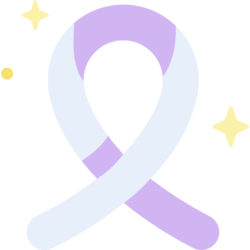 Ribbon peace cancer shapes and symbols icon