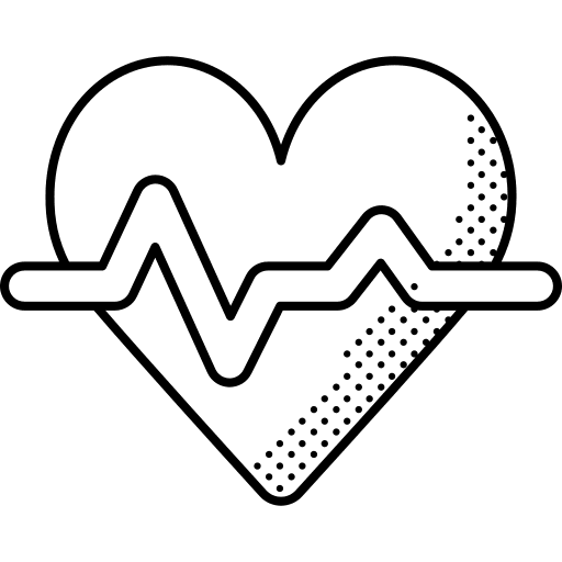 Cardio healthcare and medical shapes and symbols vital signs icon