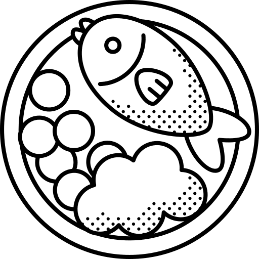 Fish food food and restaurant dish icon Fish food food and restaurant dish icon