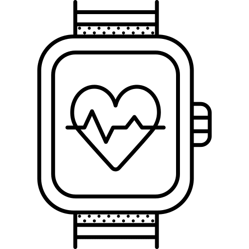 Heart rate smartwatch healthcare and medical heart rate icon Heart rate smartwatch healthcare and medical heart rate icon