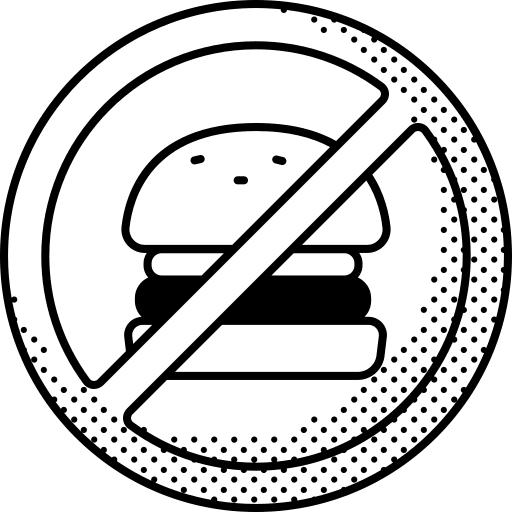 No junk food no fast food healthcare and medical unhealthy icon No junk food no fast food healthcare and medical unhealthy icon