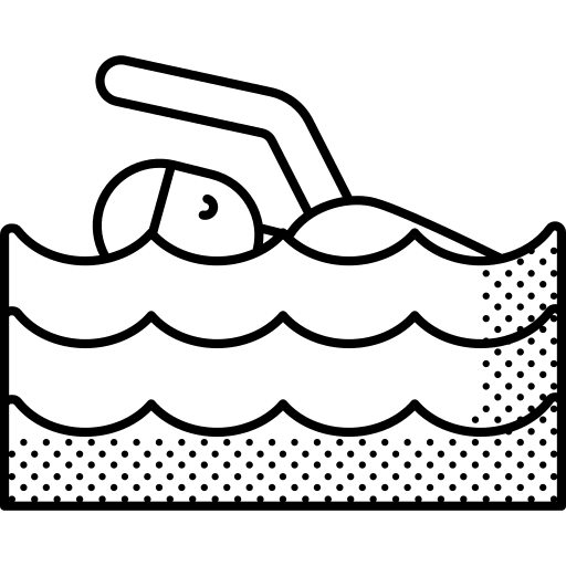 Swimming wave hot pool sea icon Swimming wave hot pool sea icon