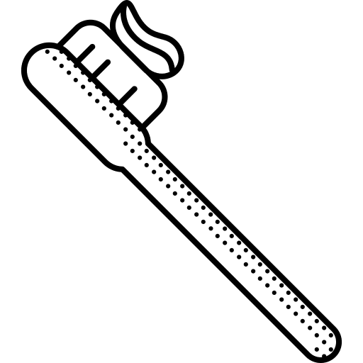 Toothbrush to do list structure time management icon Toothbrush to do list structure time management icon