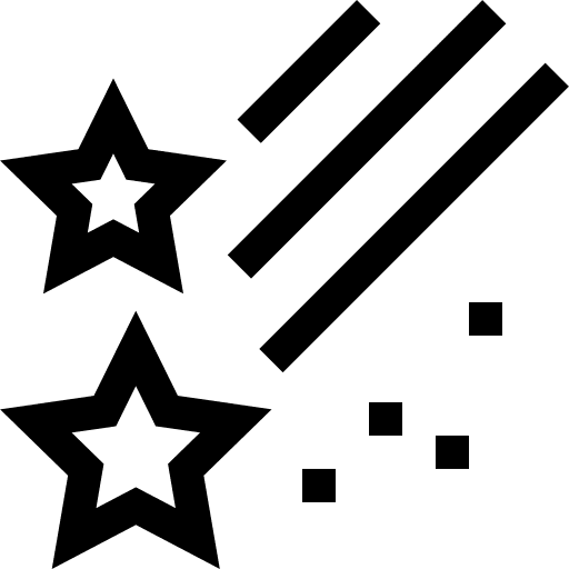 Meteor shower astronomy star education icon