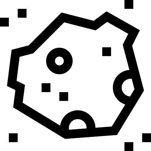 Meteorite miscellaneous asteroid astronomy icon