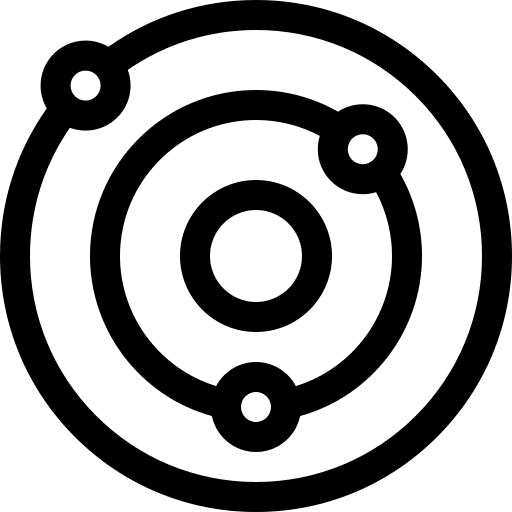 Solar system universe space planet icon