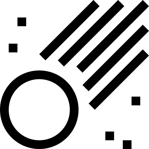Asteroid science astronomy falling icon