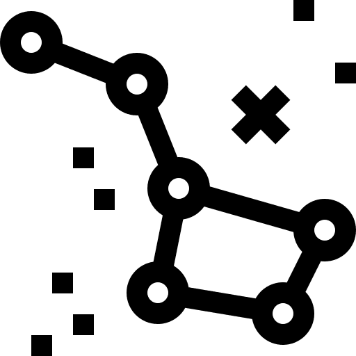 Constellation stars science universe icon