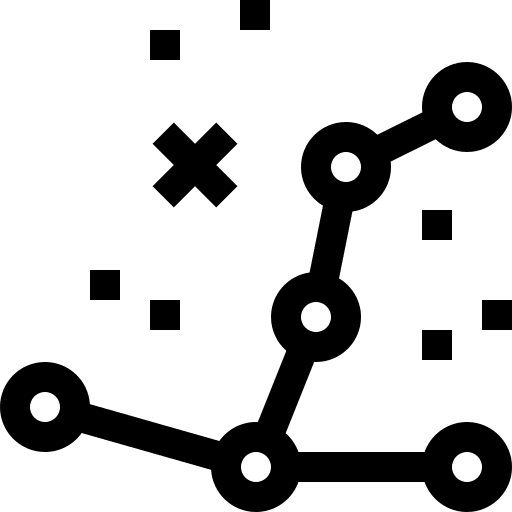 Constellation science universe space icon