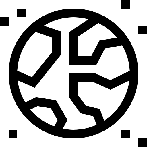 Earth astronomy space planet icon