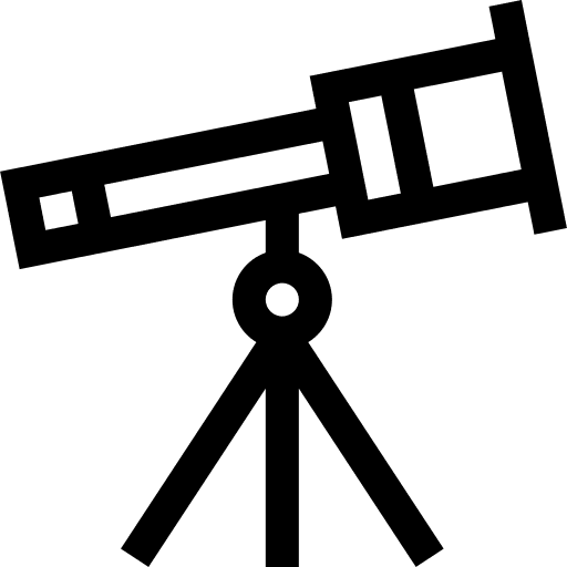 Telescope science spyglass observation icon