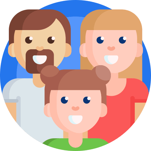 Family user happy smiling icon