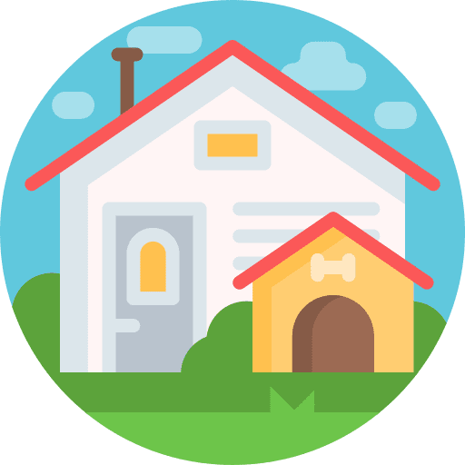 Home home residential dog house icon