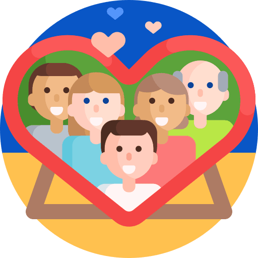 Photo frame kid and baby memory heart shape icon