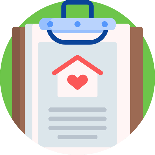 Clipboard document property home icon