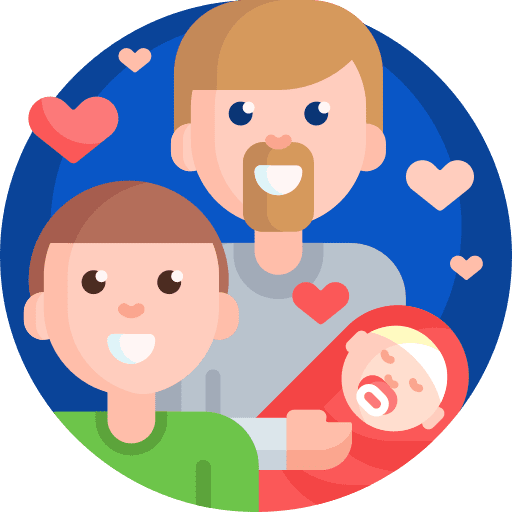 Father caucasian baby child icon