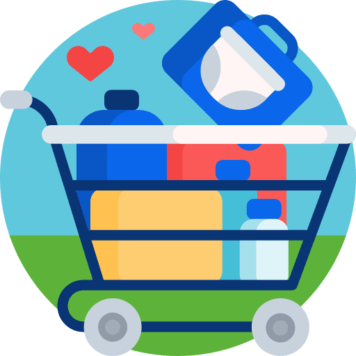 Shopping cart supermarket store buy icon