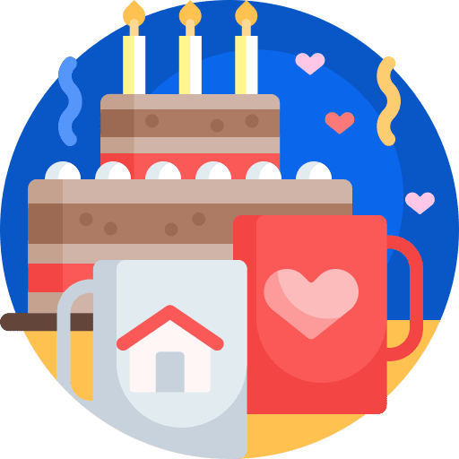 Cake celebration dessert sweet icon