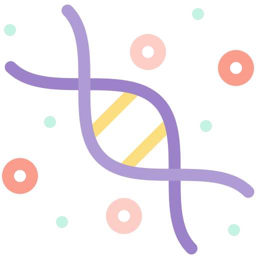 Chromosome dna science healthcare and medical icon