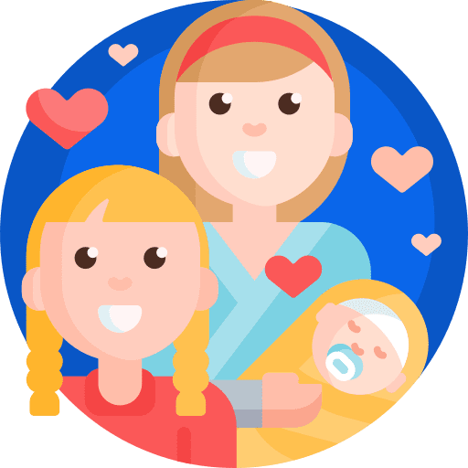 Mother newborn maternity baby icon