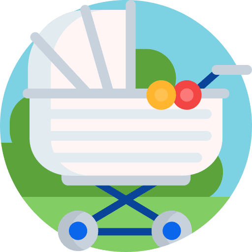 Stroller stroller kid and baby baby carriage icon