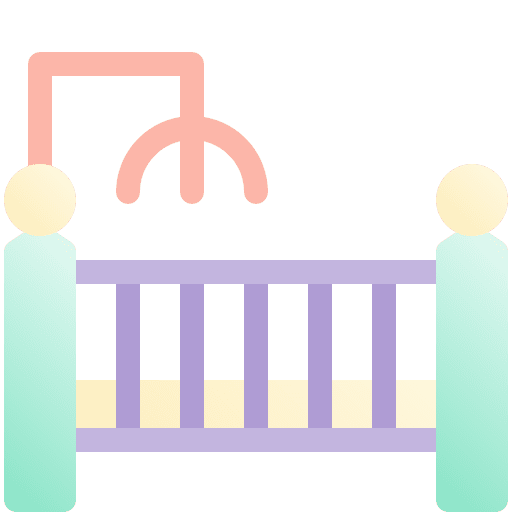 Basinet baby crib cradle baby icon