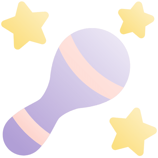 Rattle kid and baby childhood rattle icon