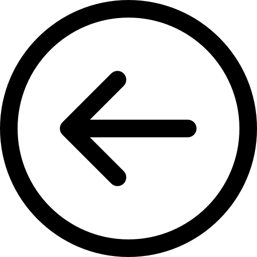 Back button round arrow circular arrow direction icon