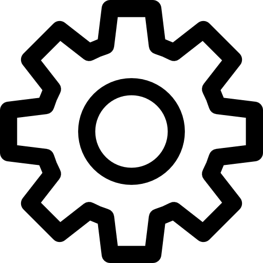 Settings cogwheel options work icon Settings cogwheel options work icon
