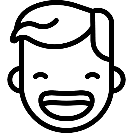 Boy happy smile people face kid icon