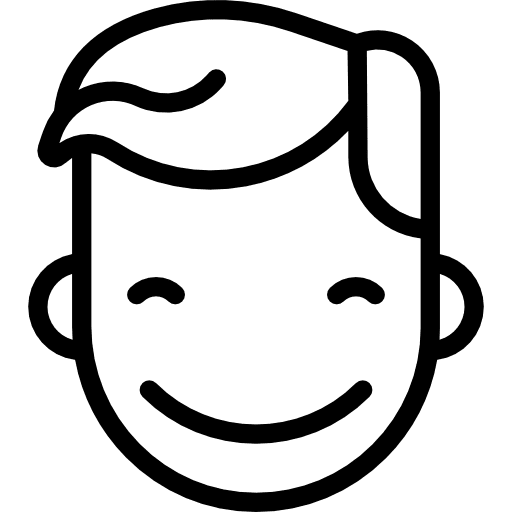 Boy broad smile face smiling people icon