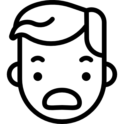 Boy suffering child kid head icon