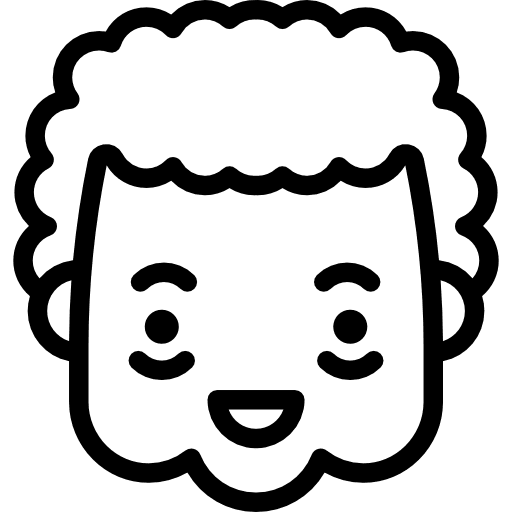 Delighted granny face granny elderly icon