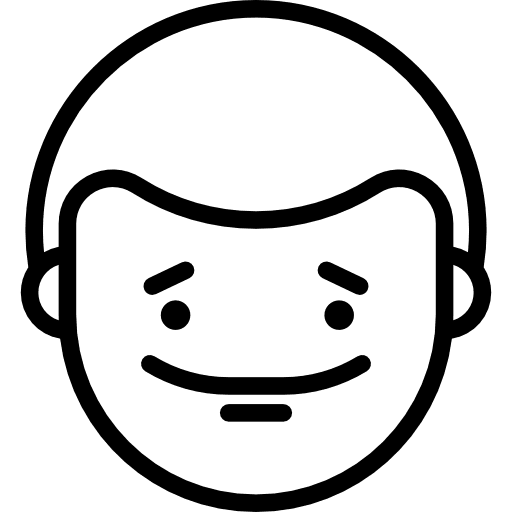 Fat boy sorry head emotion face icon