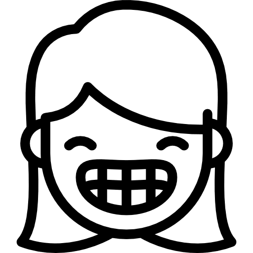 Girl smiling kid expression people icon